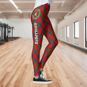 Leggings Clan Robertson Crest sur Tartan