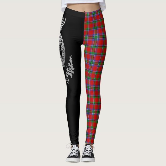 Leggings Clan Sinclair Crest & Tartan (Devant)