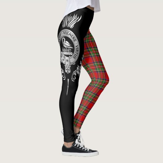 Leggings Clan Stewart Crest & Tartan (Droite)