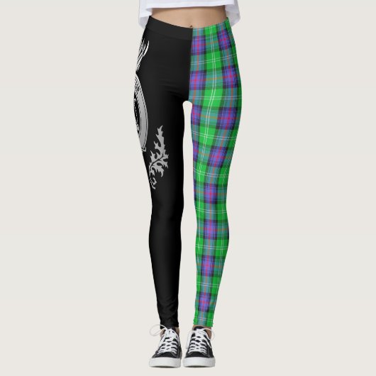 Leggings Clan Sutherland Crest & Tartan (Devant)