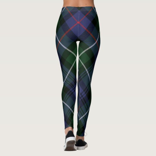 Leggings Clan vert Plaid MacKenzie Tartan rustique (Dos)
