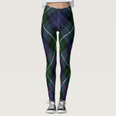 Leggings Clan vert Plaid MacKenzie Tartan rustique (Devant)