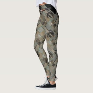 Leggings Claspes sur bois tressé (incliné)