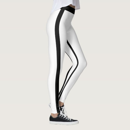 Leggings Classic Blanc & Noir (Droite)