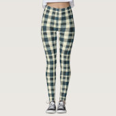 Leggings Classic Blue and White Plaid (Devant)