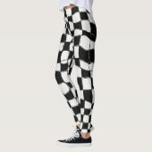 Leggings "Classic Contrast : Black & White Carré Design" (Gauche)