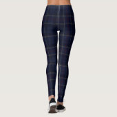 Leggings Classic Navy Blue Plaid Christmas (Dos)