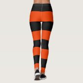 Leggings Classic Orange et Noir Large bandes (Dos)