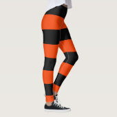 Leggings Classic Orange et Noir Large bandes (Droite)