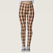 Leggings Classique britannique noir et tan tartan (Devant)