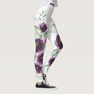 Leggings Classique Coloré, Fou, Branché, Floral Audacieux