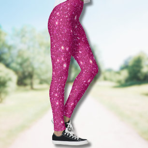 Leggings Classique de la Saint-Valentin Style pailleté rose