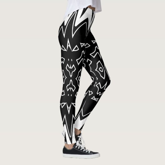 Leggings Classique moderne noir blanc "Ratti_Creative_Arts" (Droite)
