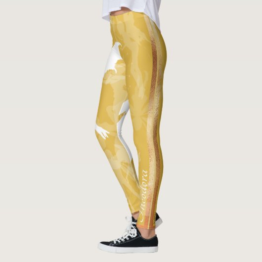 Leggings Classique Or Enchantant Fée Blanche (Gauche)