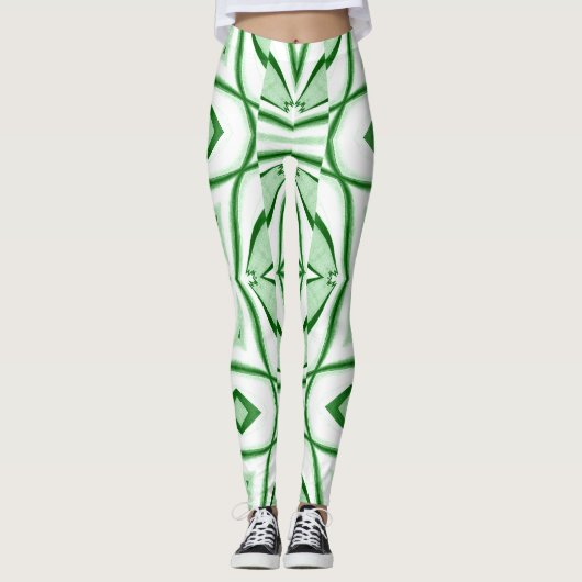 Leggings Classique vert moderne "Ratti_Creative_Arts" (Devant)