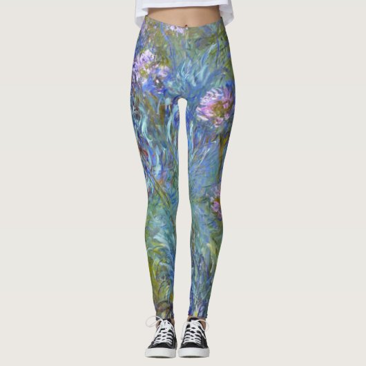 Leggings Claude Monet Agapanthus Fine Art Floral GalleryHD (Devant)