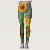 Leggings Claude Monet - Bouquet de tournesols (Devant)