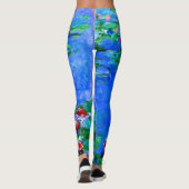 Leggings Claude Monet célèbre peinture, Water-Lilies, rouge (Dos)