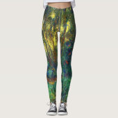 Leggings Claude Monet - Coin d'un étang avec des Nénuphars (Devant)