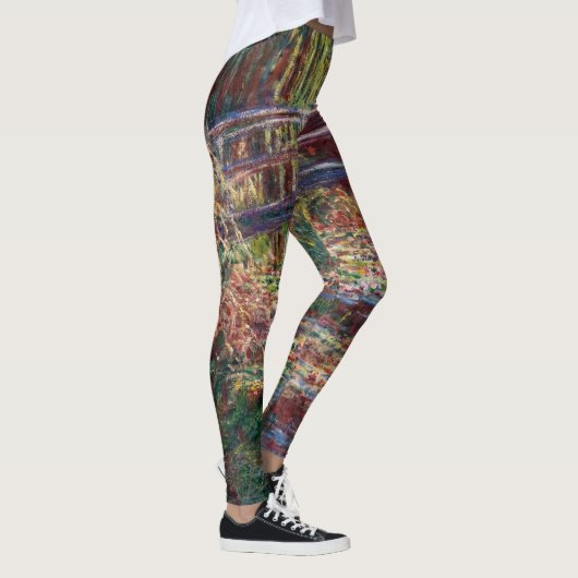 Leggings Claude Monet - Eau Lily étang, Harmonie rose (Droite)