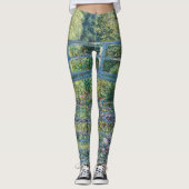 Leggings Claude Monet - Eau Lily étang, Harmonie verte (Devant)