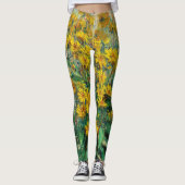 Leggings Claude Monet - Fleurs d'artichauts de Jérusalem (Devant)
