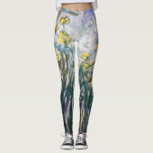 Leggings Claude Monet - Iris jaunes et violets (Devant)