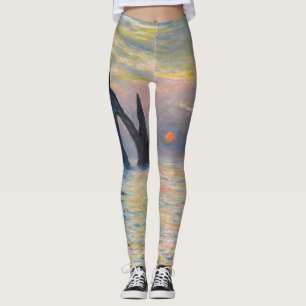 Leggings Claude Monet - La Falaise, Etretat, Coucher de sol