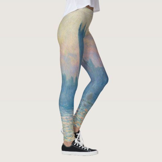 Leggings Claude Monet Les maisons du Parlement Coucher de s (Droite)