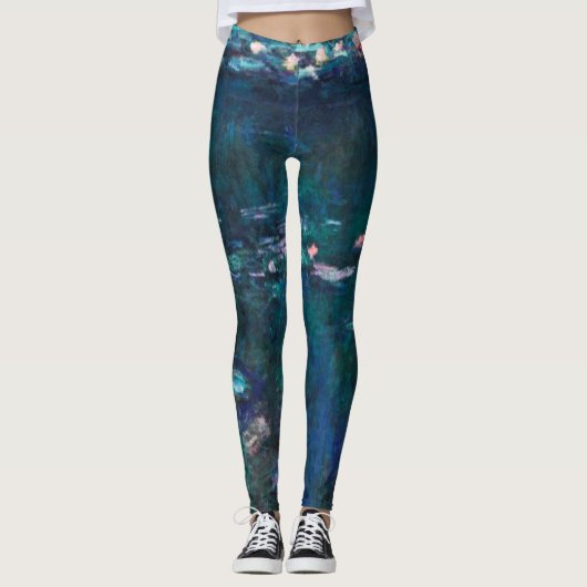Leggings Claude Monet - Les Nuits D'Eau - Réflexion Verte (Devant)