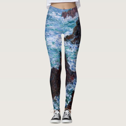 Leggings Claude Monet - Les Rochers à Belle-Ile, Côte sauva (Devant)