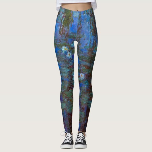 Leggings Claude Monet - Lys d'Eau Bleue (Devant)