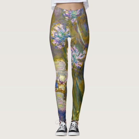 Leggings Claude Monet - Nénuphars et Agapanthus (Devant)