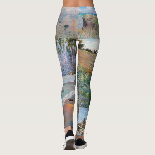 Leggings Claude Monet - Patchwork de chefs-d'oeuvre (Dos)