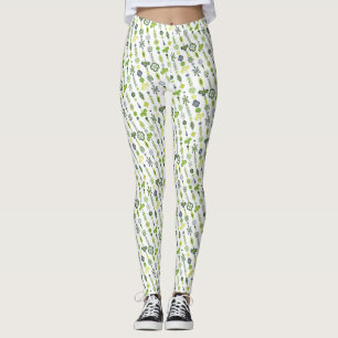 Leggings Clavier Shamrock Lucky minimaliste moderne rayé