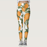 Leggings Clémentine d'été d'agrumes d'orange botanique<br><div class="desc">Ce design d'inspiration botanique présente des oranges vibrantes et une végétation luxuriante</div>