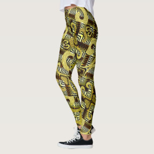Leggings clés en or grec