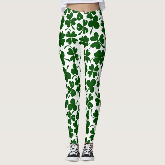 Leggings Clocher shamrock chanceux (Devant)