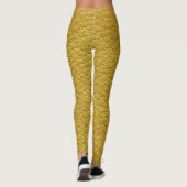 Leggings Closeup en cuir jaune (Dos)