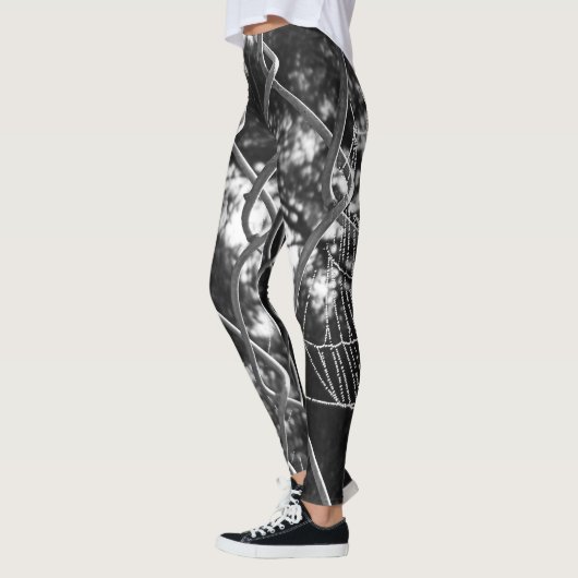 Leggings Clôture de maillage de chaîne et toile d'araignée (Gauche)