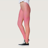 Leggings Cloud à marbre rose et orange abstrait (Gauche)