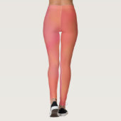 Leggings Cloud à marbre rose et orange abstrait (Dos)