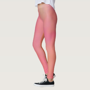 Leggings Cloud à marbre rose et orange abstrait