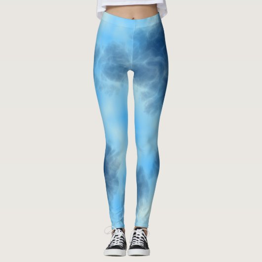 Leggings Cloud bleu Abstrait (Devant)