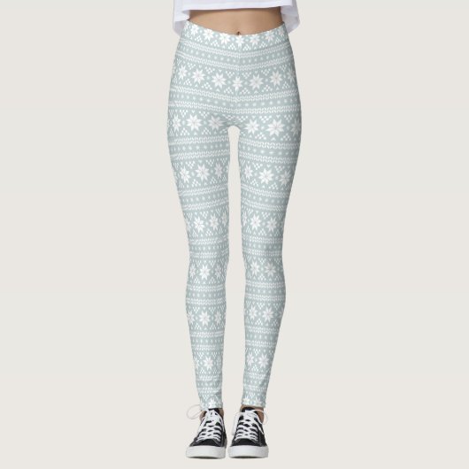 Leggings Cloud Blue Fair Isle (Devant)