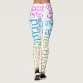 Leggings Cloud de mot communautaire LGBTQ+ SlipperyJoe (Dos)