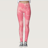 Leggings Cloud marbré rose abstrait (Devant)