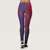 Leggings Cloud rouge et violet Résumé (Dos)