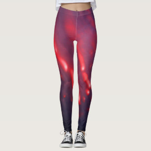 Leggings Cloud rouge et violet Résumé