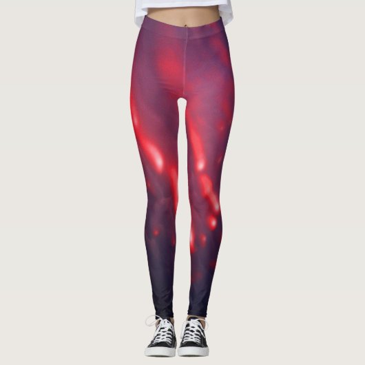 Leggings Cloud rouge et violet Résumé (Devant)